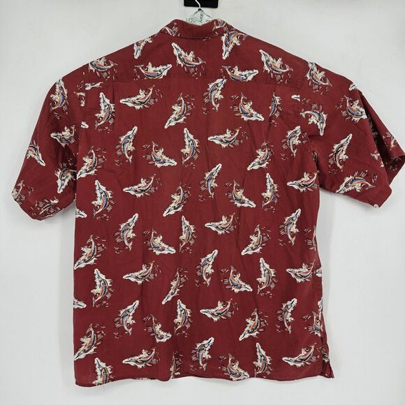 Vintage Reyn Spooner Shirt Mens XL‎ Hawaiian Short Sleeve Marlines AOP Trashed - Picture 6 of 14